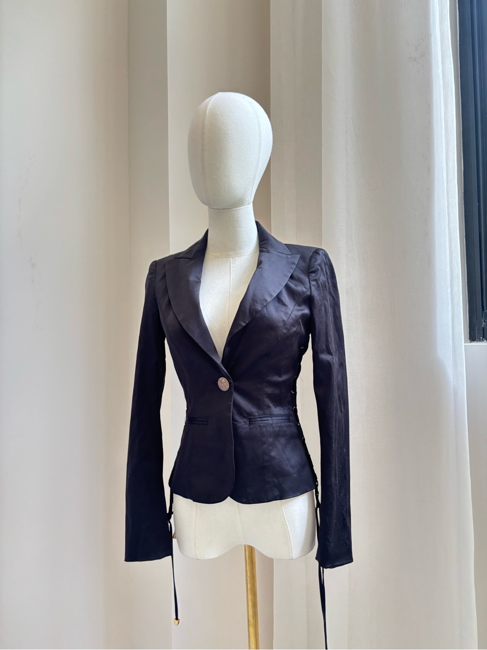 Marciano Black Tailored Single-Button Blazer